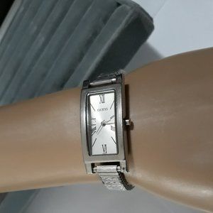 GUESS watch Silver Face Genuine Face 1 2/8" X 1"